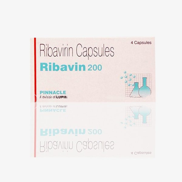 Brand Name : Ribavin Composition : Ribavirin Manufactured by : Lupin Pharmaceuticals Ltd. Strength : 200 mg Form : Capsules Packing : Pack of 4 Capsules